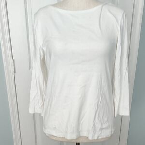 Talbots Classic White Long Sleeve Top